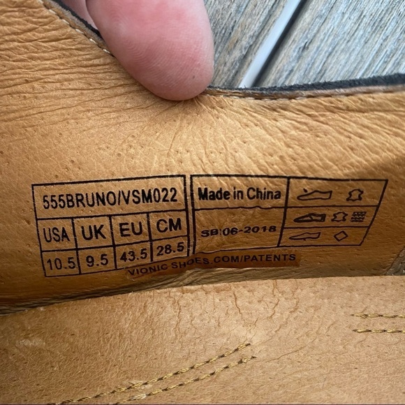 Vionic Bowery Bruno Suede Leather Oxford Shoe Men’s Size 10.5 Charcoal Gray GUC - Picture 12 of 12